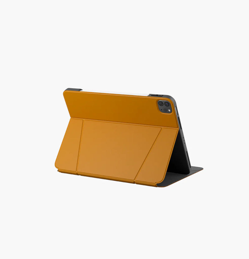 Uniq Ryze Case with Integrated Stand for iPad - Deep Mustard - كفر ايباد - يونيك - حماية عالية - أكثر من وضعيه للأستاند - مع مكان للقلم