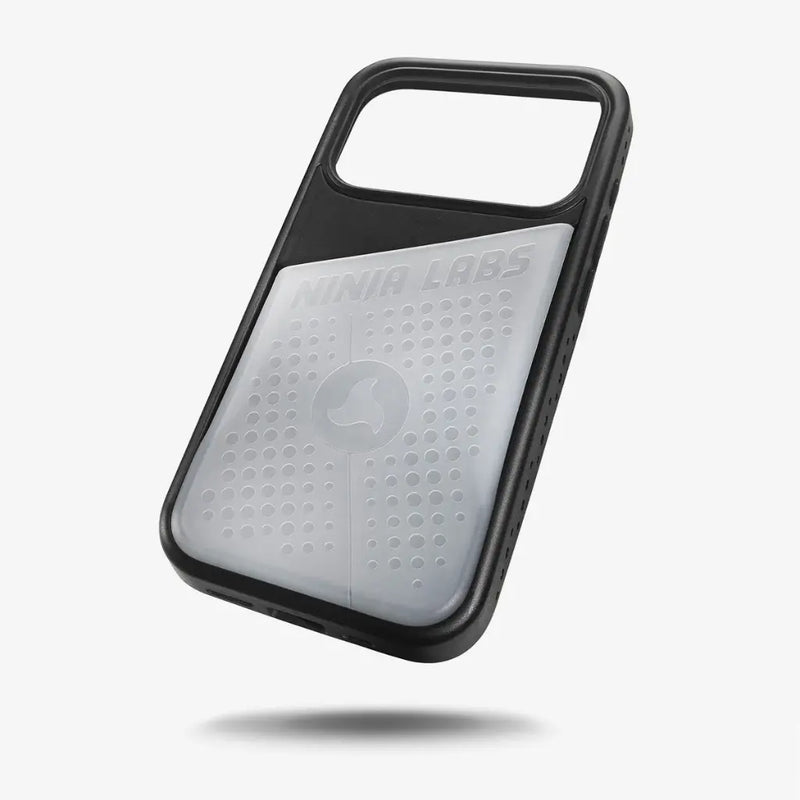 Ninja Labs Flex Pouch for iPhone17 Pro / 17 Pro Max Case (Black/Clear) [C] -  كفر حماية عالية + محفظة - نينجا