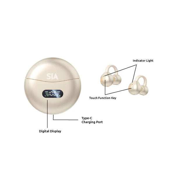 SIA AirBuds BKTWSAIR-BG - Beig [b] -  سماعة - بلوتوث - كفاله 12 شهر