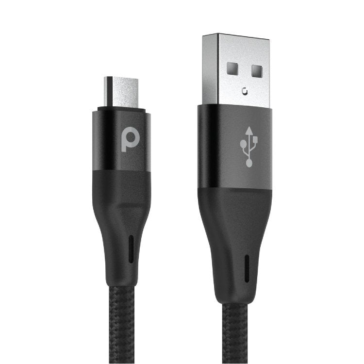 Porodo Braided USB-A to Type-C (3A 2.2m) - [O] - سلك شحن - برودو - يو اس بي الي   تايب سي - كفالة 12 شهر