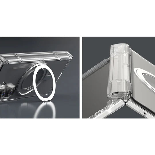 Samsung Z Fold7 Araree Nukin 360 Magsafe Stand Case - Clear [BU] - كفر سامسونج  - حماية عالية - ماغ سيف - ستاند ماغ سيف دوران 360 درجه - شفاف