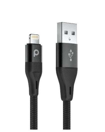 Porodo Aluminum Braided USB-A to Lightning Cable 2.2M - [O] - سلك شحن - برودو - يو اس بي ايفون - كفالة 12 شهر