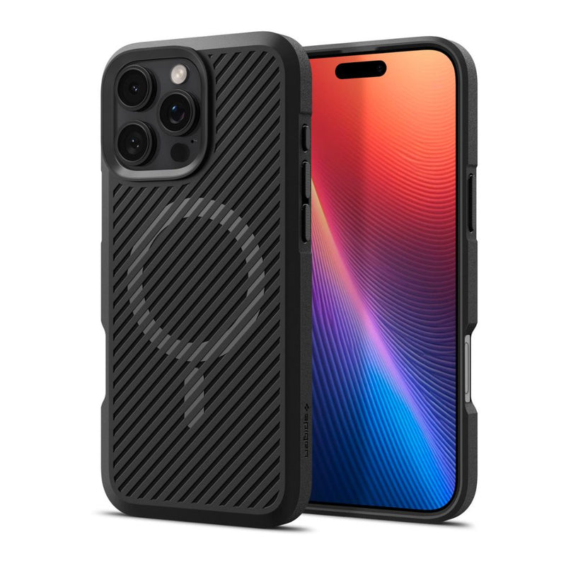 Spigen Core Armor MagFit Case for iPhone -16 Pro /16 Pro Max -Matte Black [C] -  كفر حماية عالية  - ماغ سيف