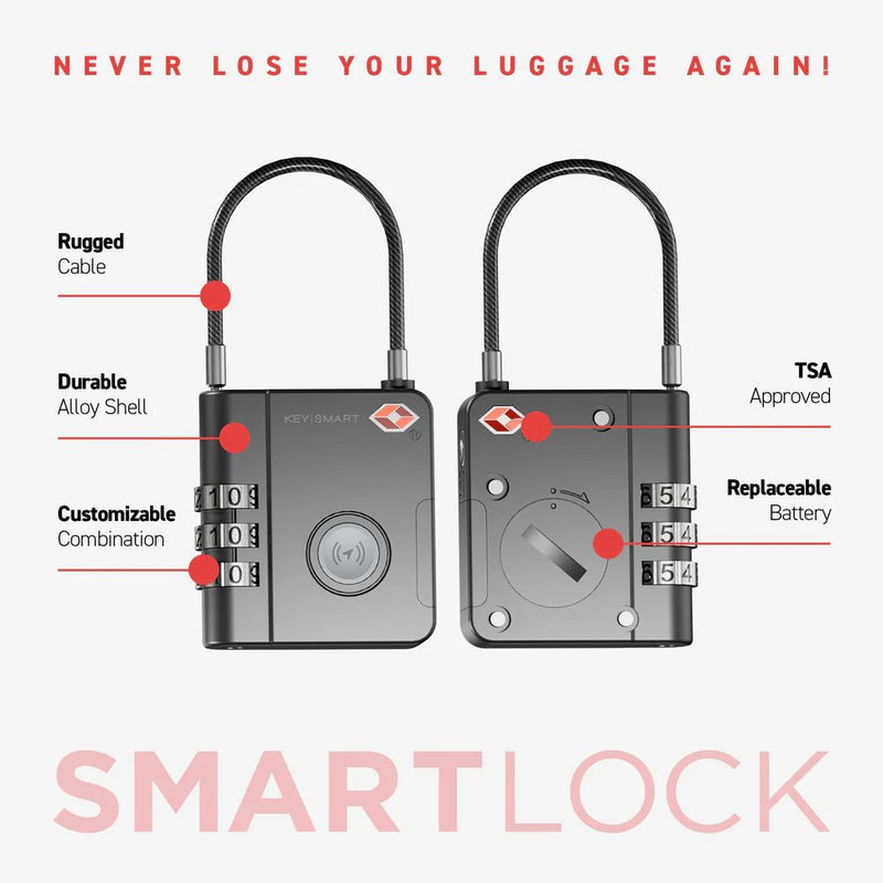Statik SmartLock TSA Approved Find My Lock [C]- قفل تتبع مستلزماتكم الشخصية - كفالة 12 شهر