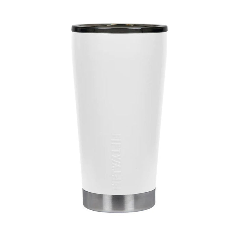 Fifty Fifty Vacuum Insulated Tumbler 470ML (Winter White) [C] - كوب حافظ للحرارة - مناسب للسفر والرحلات