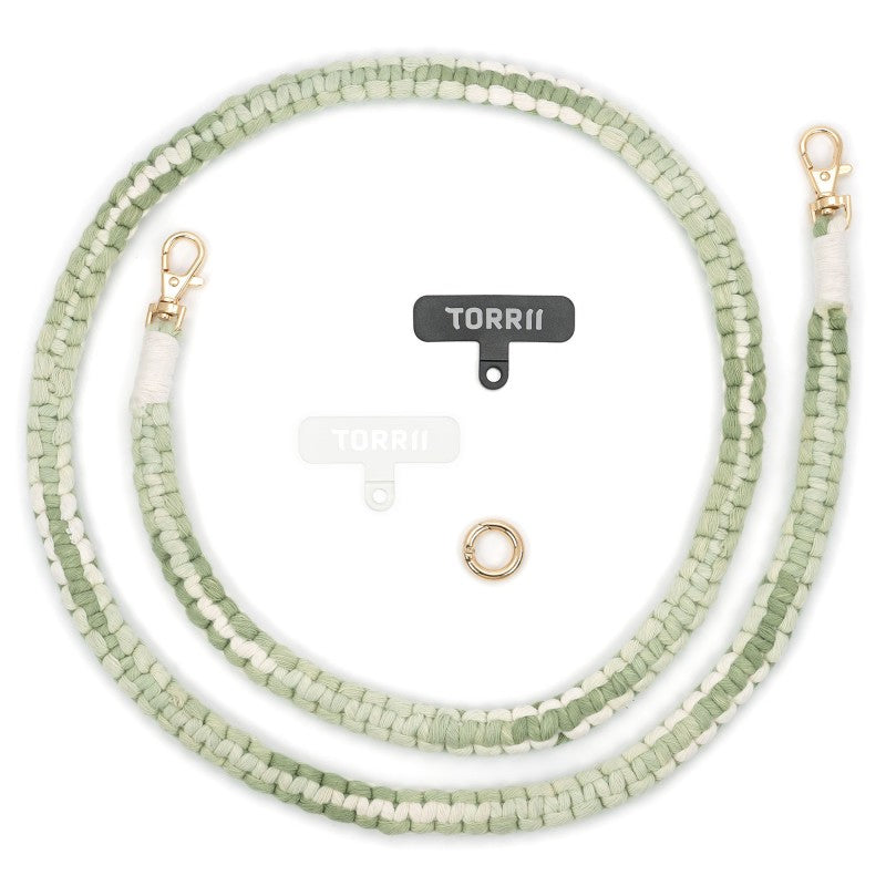 Torrii Knotty Braided Crossbody Strap – Gradient Green - خيط علاقة - من توري - يمكنكم اختيار مع كفر او بدون كفر فقط خيط علاقة