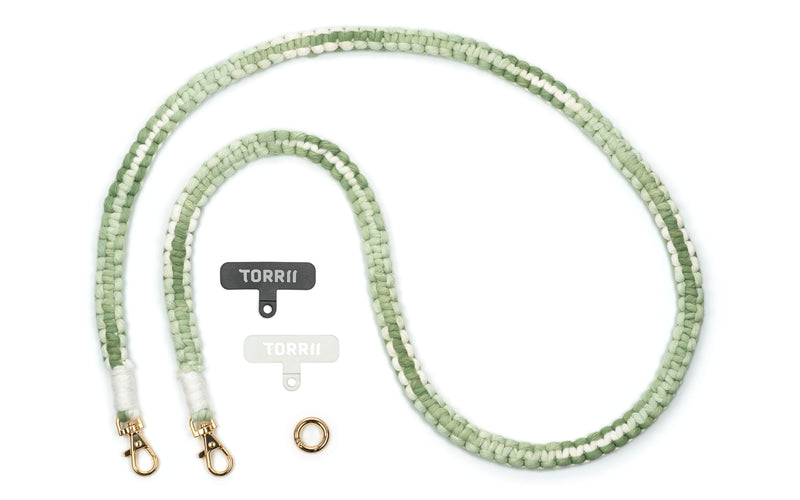 Torrii Knotty Braided Crossbody Strap – Gradient Green - خيط علاقة - من توري - يمكنكم اختيار مع كفر او بدون كفر فقط خيط علاقة