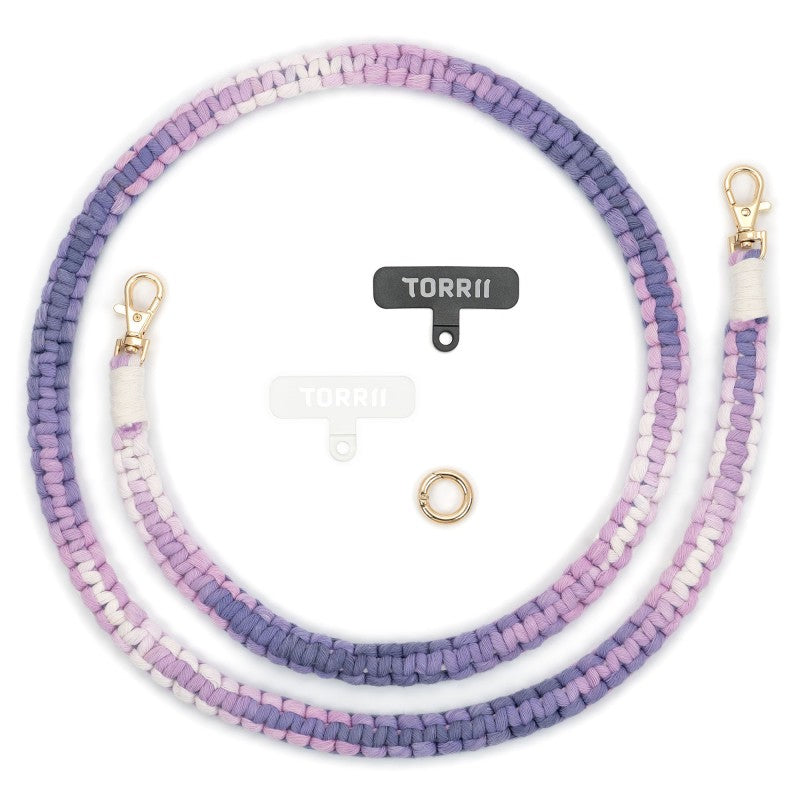 Torrii Knotty Braided Crossbody Strap – Gradient Purple - خيط علاقة - من توري - يمكنكم اختيار مع كفر او بدون كفر فقط خيط علاقة