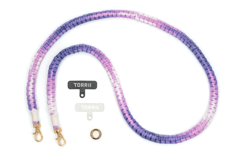 Torrii Knotty Braided Crossbody Strap – Gradient Purple [A] - خيط علاقة - من توري - يمكنكم اختيار مع كفر او بدون كفر فقط خيط علاقة