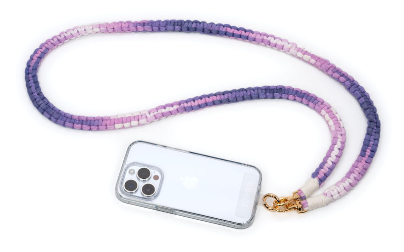 Torrii Knotty Braided Crossbody Strap – Gradient Purple [A] - خيط علاقة - من توري - يمكنكم اختيار مع كفر او بدون كفر فقط خيط علاقة