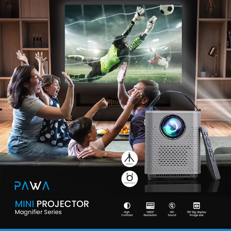 PAWA Magnifier Series Projector 1080P - بروجيكتور متنقل - باوا - كفالة 24 شهر