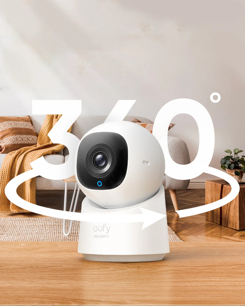 Eufy Indoor Cam C220 2K Pan & Tilt - White - كاميرا داخلية منزلية - يوفي انكر - كفالة 18 شهر