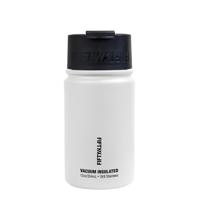 Fifty Fifty Vacuum Insulated Bottle 354ML (Winter White) [C] - مطاره حافظ للحرارة - مناسب للسفر والرحلات