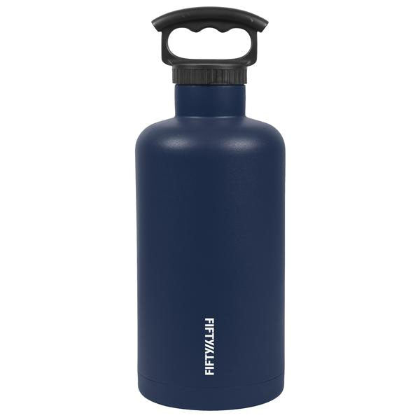 Fifty Fifty Vacuum Insulated Tank Growler 1.9L (Navy) [C] - مطارة حافظة للحرارة + مسكه
