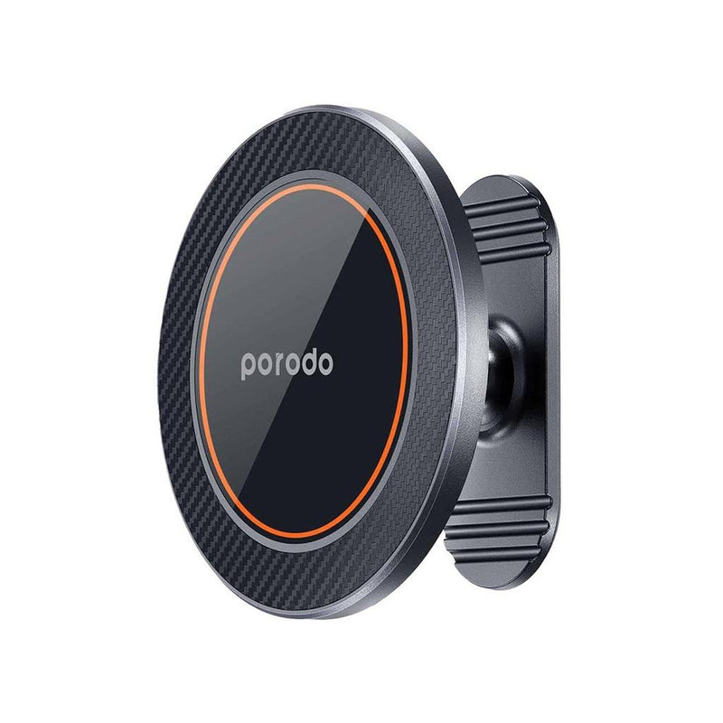 Porodo Stick-On MagSafe All-Purpose  Mount Smooth Swivel - Black - ستاند - ماغ سيف - بورودو