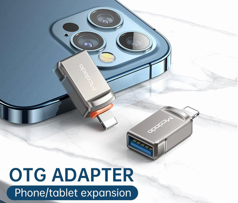 Mcdodo Lightning to USB Adapter - وصلة ايفون - يو اس بي - لنقل البيانات - متعددة الاستخدام