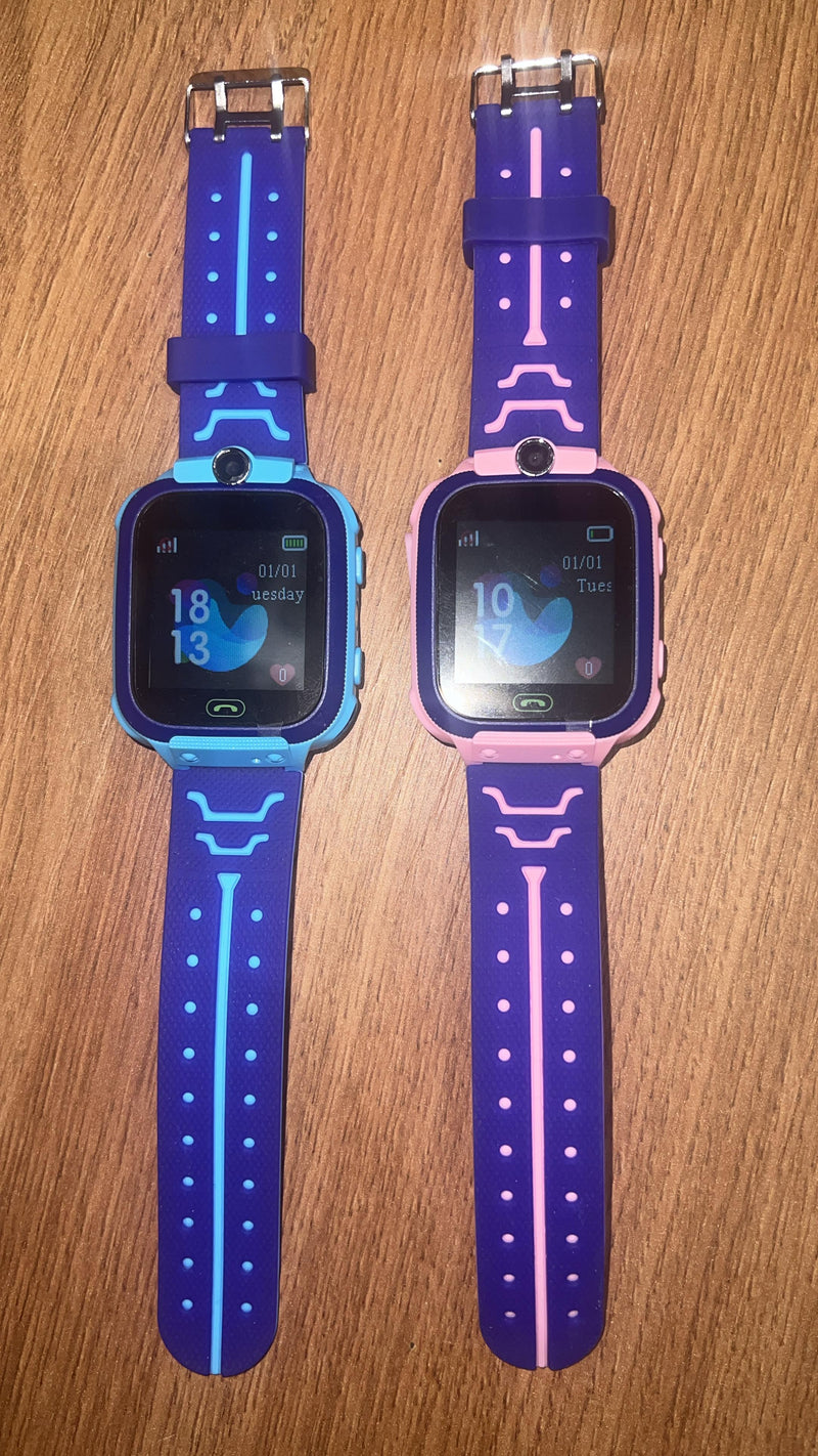 Smart Watch for Kids - Blue -  ساعة ذكية للأطفال  - تدعم شريحة الاتصال والتتبع