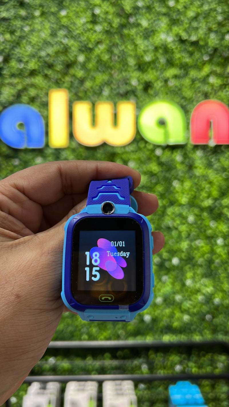 Smart Watch for Kids - Blue -  ساعة ذكية للأطفال  - تدعم شريحة الاتصال والتتبع