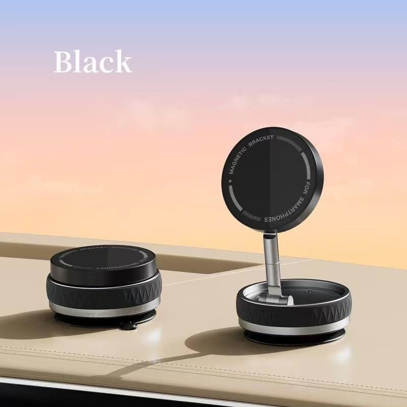 Vacuum Magnetic Cell Phone Holder for Car, Magsafe AutoMobile Holder Magnetic Mobile Stand - ستاند سيارة مناسب لجميع انواع الاجهزة - شفط بدون شحن - دوران 360 درجة - ماغ سيف