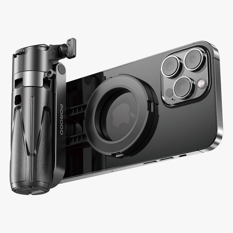 Porodo Quad Base Selfie Stick Handheld Camera Grip - ستاند تصوير + عصا سيلفي - لجميع انواع الاجهزة - ماغ سيف - بورودو