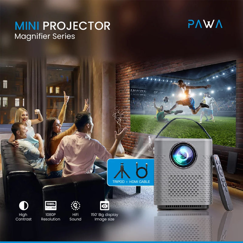 PAWA Magnifier Series Projector 1080P - بروجيكتور متنقل - باوا - كفالة 24 شهر