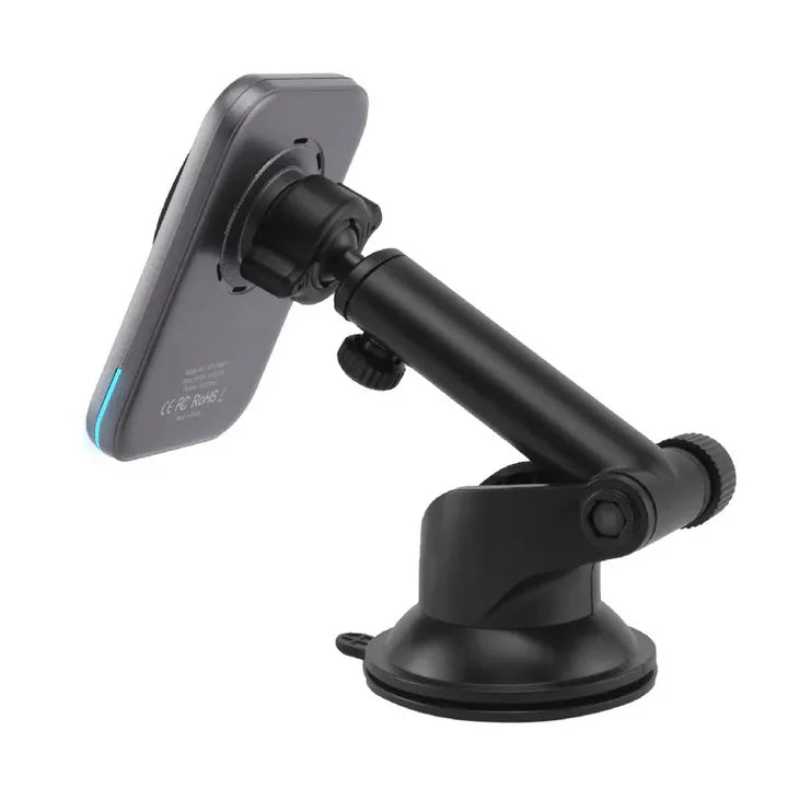 XPower 15W 3in1 Wireless Charging Car Mount Holder - Grey [A] - ستاند سيارة - 3 في 1 - شاحن وايرلس - قوة 15 واط - متعدد - فتحة المكيف - ديكور - جام