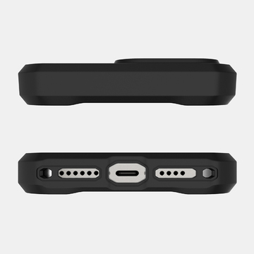 Itskins Force Carbon Series Case Compatible With Magsafe With Stand For iPhone 16 Pro Max ( 6.9" ) - Black [A] - كفر حماية عالية - مع ماغ سيف - ستاند