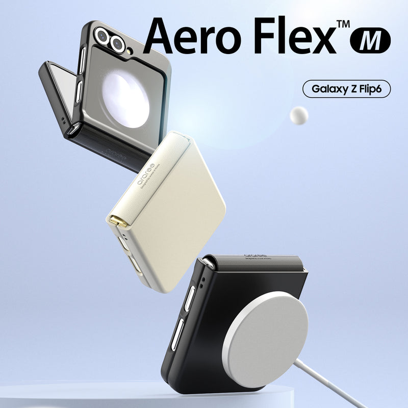 Araree Aero Flex Magsafe Case With Dual Layer Protection For Samsung Galaxy Z Flip 6 - Black [A] - كفر سامسونج  - حماية عالية - ماغ سيف - اسود