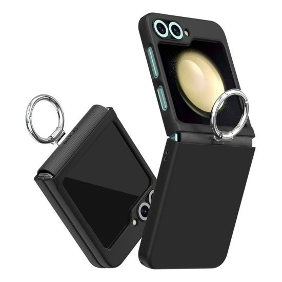 Araree Aero Flex Case With Finger Ring Holder For Samsung Galaxy Z Flip 6 - Black [A] - كفر سامسونج  - حماية عالية - اسود