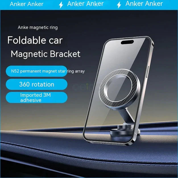 Anker Car Magnetic Bracket Silver - ستاند سيارة + حائط + مكتب - أنكر - ماغ سيف - لجميع انواع الاجهزة