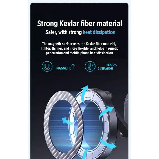 Anker Car Magnetic Bracket Silver - ستاند سيارة + حائط + مكتب - أنكر - ماغ سيف - لجميع انواع الاجهزة