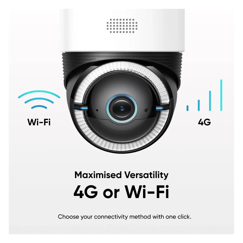 eufy 4G LTE Cam S330 -White [D] - كاميرا لاسلكيه تعمل بالطاقه الشمسيه - واي فاي + شريحة نت - من يوفي - كفاله 12 شهر