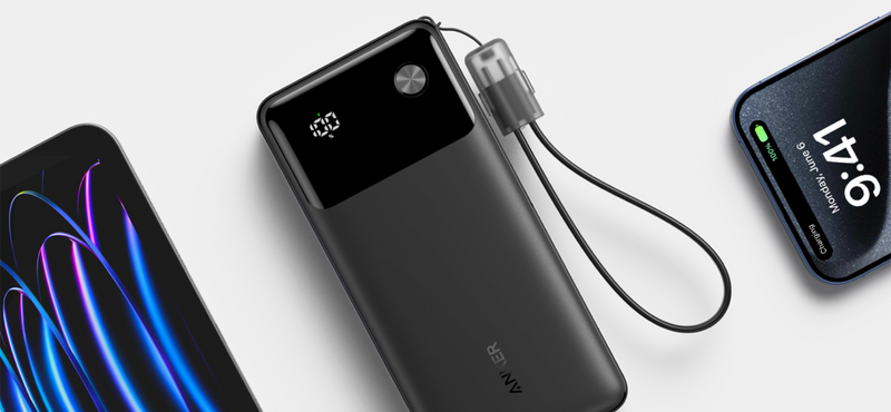 Anker 20K 30W Power Bank [D] - بطارية متنقلة - انكر - سعة 20 آلاف ملي امبير - مع سلك شاحن تايب سي - قوة 30 واط - كفالة 18 شهر