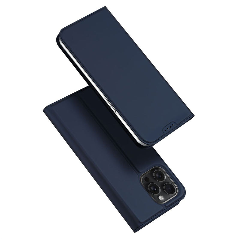 DUX DUCIS Skin Pro Folio Case - Blue - كفر جلد مع محفظة - حماية عالية - ستاند بالعرض