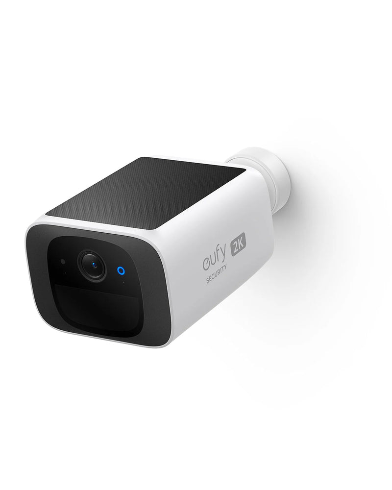 Eufy S220 Solar SoloCam 2K Wi-Fi -White [D] - كاميرا لاسلكيه تعمل بالطاقه الشمسيه - مساحة تخزين داخليه 8 قيقا - واي فاي - من يوفي - كفاله 12 شهر