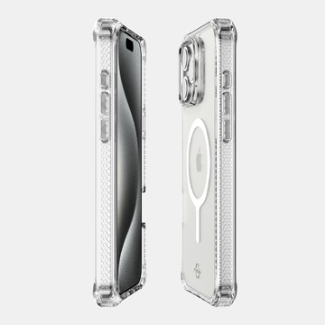 Itskins Hybrid Clear Case Compatible With Magsafe iPhone For 16 Pro /Pro Max - Transparent [A] -  كفر حماية عالية - ماغ سيف - شفاف