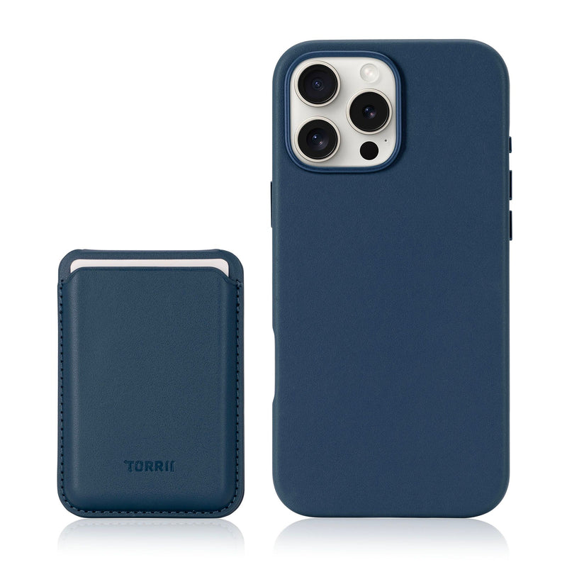 Torrii KOALA for iPhone 16 Pro/16 Pro Max - Navy [A] - كفر حماية عالية - مع ماغ سيف - محفظة + ستاند -