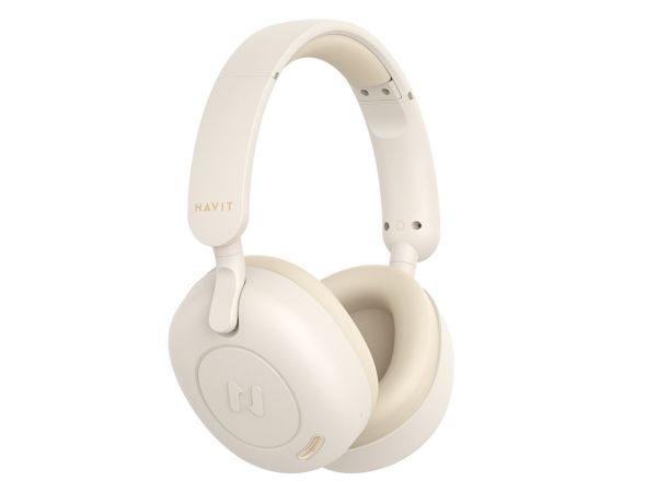 Havit - H655BT Audio series-Bluetooth headphone - Beige [B] - سماعة رأس بلوتوث - هافيت - كفالة 12 شهر