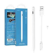 Hoco Active Universal Capacitive Apple Pencil - White - قلم الكتروني - هوكو - لجميع انواع الاجهزة - كفالة 12 شهر