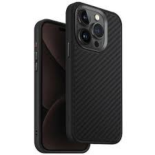 Uniq Hybrid Keva MagSafe Case for iPhone 15/15 Plus/15 Pro/15 Pro MAX - Carbon Black [B] -  كفر حماية عالية - يونيك - ماغ سيف - اصدارات الايفون 15