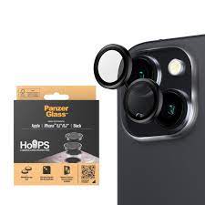 PanzerGlass Hoops Camera Lens Protector for iPhone 15/15 Plus/15 Pro/15 Pro Max - Black - حماية لعدسات كاميرا الايفون الخلفية - اللون الأسود - بانزر جلاس