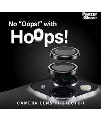 PanzerGlass Hoops Camera Lens Protector for iPhone 15/15 Plus/15 Pro/15 Pro Max - Black - حماية لعدسات كاميرا الايفون الخلفية - اللون الأسود - بانزر جلاس