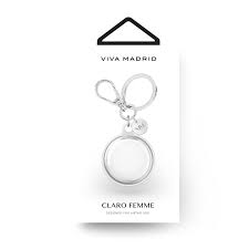 Viva Madrid Claro Femme Airtag Keychain Case - Clear - فيفا مدريد - ميدالية قطعة التتبع - ابل ايرتاغ