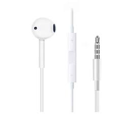 Porodo Single Mono Earphone 3.5mm Aux Connector with High-Clarify Mic - White - سماعة اذن فردية - بورودو - كفالة 24 شهر