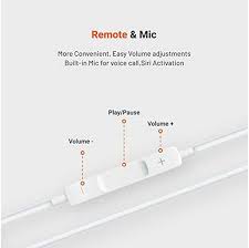 Porodo Single Mono Earphone 3.5mm Aux Connector with High-Clarify Mic - White - سماعة اذن فردية - بورودو - كفالة 24 شهر