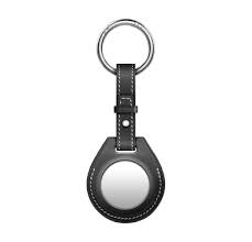 Viva Madrid Airtrax Leather Key Ring Case for AirTag - Black - فيفا مدريد - ميدالية قطعة التتبع - ابل ايرتاغ
