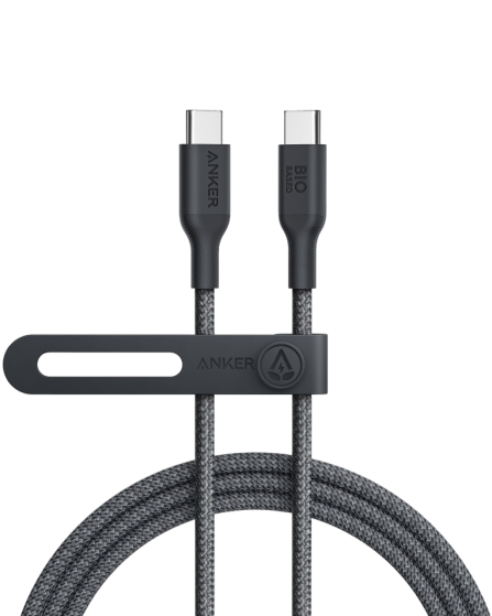 Anker 544 USB-C to USB-C 100W (Bio-Nylon) (1.8m/6ft) -Black- سلك شحن - انكر - تايب سي الى تايب سي - كفالة 18 شهر