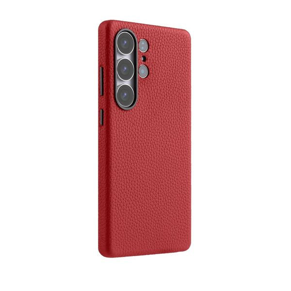 Melkco Origin Series Premium Leather Regal Snap Magsafe Cover for Samsung S25 ULTRA - Red [A] - كفر سامسونج  - حماية عالية - جلد - احمر