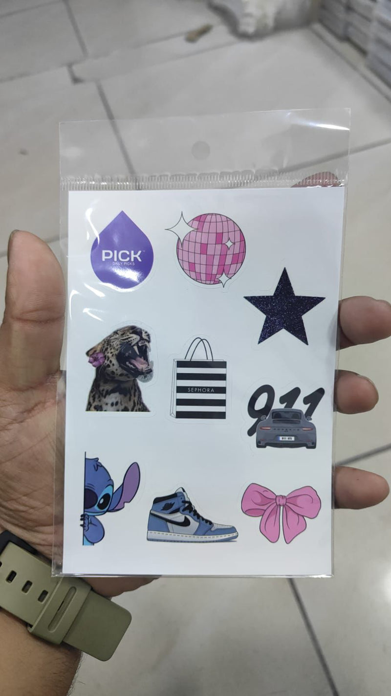 Noufa - 28 - Printed Stickers + Separate Case - ستيكرزات جاهزة للتسليم - يمكنكم اختيار مع الكفر السلفر او بدون كفر - جاهزة للتسليم