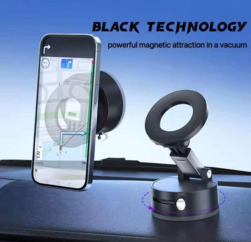 Car Magnetic Phone Holder (A3) - ستاند سيارة مناسب لجميع انواع الاجهزة - شفط بدون شحن - دوران 360 درجة - ماغ سيف